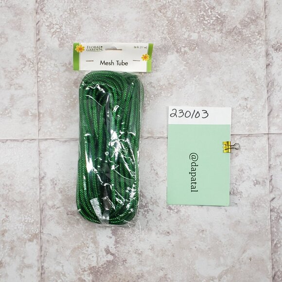 Arts Crafts Decorative Floral Garden Green Mesh Garland Plastic Tubing 36 ft - Picture 11 of 11
